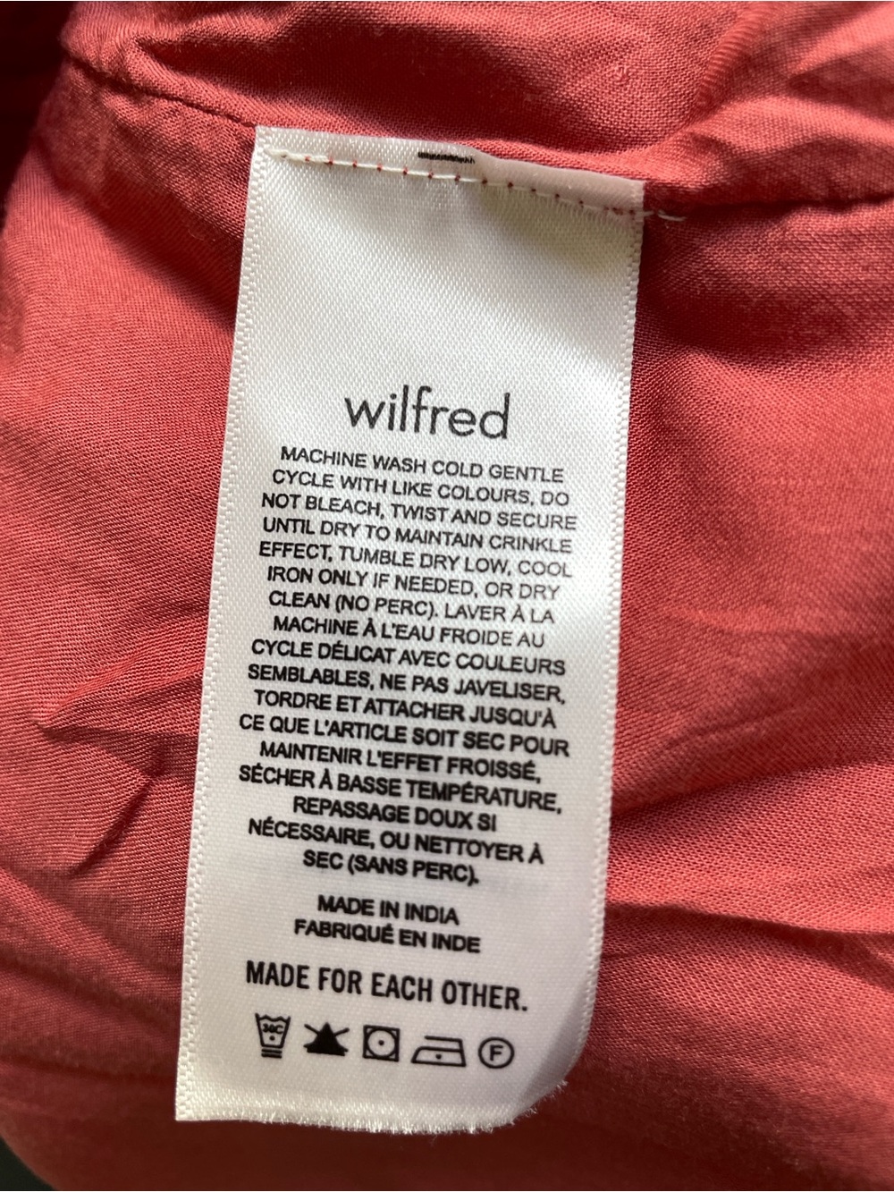 Wilfred by Aritzia 100% Modal Tiered Sleeveless Dress Deep Coral Pink Size Small - Picture 8 of 9
